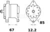 MAHLE ORIGINAL MG 357 Alternator